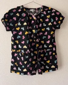 【美品】レディース 前開きパジャマ 半袖と長袖と長ズボンのset