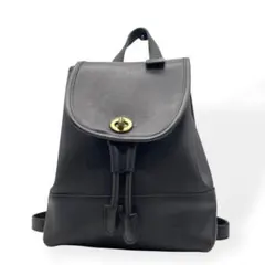 COACH オールドコーチ リュック ターンロック 9960 オールレザー 黒