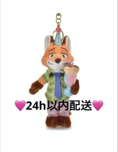 ディズニーストア ズートピア ニック ぬいぐるみ キーホルダー ドーナツ