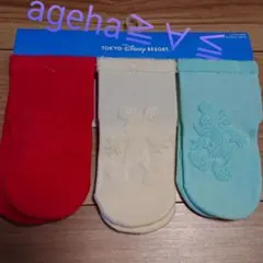 ミッキーマウスデザインくるぶしソックス（キッズ）３足組★ディズニーランド&シー
