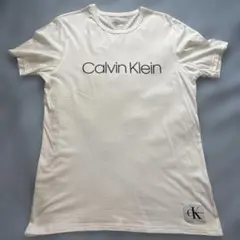 【レア左下ワッペン】Calvin Klein Tシャツ ホワイト ロゴ　Sのサムネイル