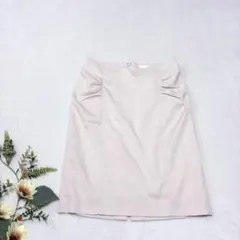 CITRUS NOTES タイトスカート　ベージュ　40　Ｌ　ギャザー　ひざ丈のサムネイル