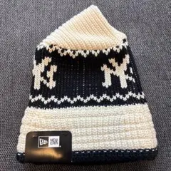 NEW ERA ニット帽・ビーニー ホワイト・ネイビー