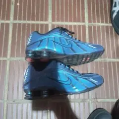 nike shox r4 metallic blue 27.5cm
