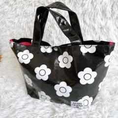 良品✨MARY QUANT 花柄トートバッグ ビニール ハンドバッグ 総柄