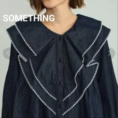 SOMETHING サムシング ビックフリルデニムブラウスのサムネイル