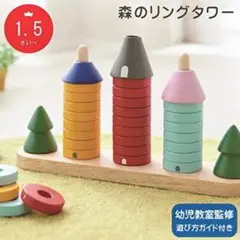 エドインター 森のリングタワー　知育玩具