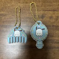 サンリオキャラクターズ　ラバーキーホルダー　ぷちミラー、ぷちコーム　ポチャッコ