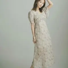 crayme♡水彩画フラワーシフォンワンピースのサムネイル