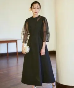 美品　ルイルエブティック　ジャガードドレス　ワンピース