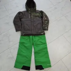Columbia 子ども用　130-140 スキーウェア ブラウン・グリーン