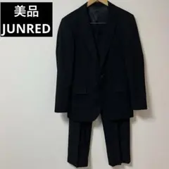 美品【JUNRED】MOISTIVAヘリンボーンストレッチスーツ　トラベル　就活のサムネイル