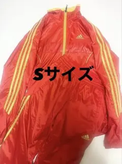 【美品‼️】adidas ジャージ　セットアップ　Sサイズ レッド　赤/金