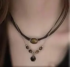 ★ ネックレス 2点セット★ 秋　冬 チョーカー　　 　ネックレス　首飾り　新品