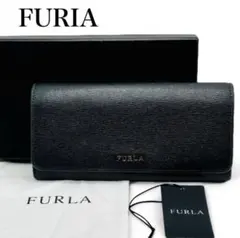 【美品】FURLA Camelia 長財布 黒 レザー 箱付き パーツ欠品あり