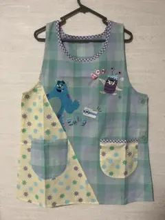 ★H948★新品　モンスターズインク　刺繍チェックエプロンのサムネイル