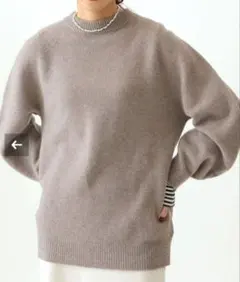 iena/イエナ ウールカシミヤ ラグランクルーネックプルオーバー