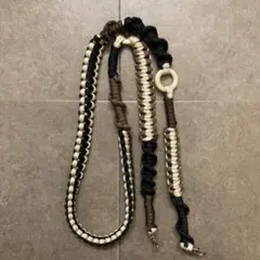 パラコード　スマホショルダーストラップ　ブラック黒茶色ブラウン