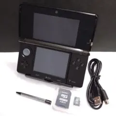 ニンテンドー 3DS 黒 コスモブラック 本体 付属品 任天堂　401