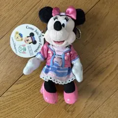 【美品】ディズニーシー カムジョインユアフレンズ ミニー ぬいぐるみバッジ