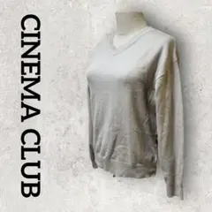 CINEMA CLUB Vネックニット セーター (М) ベージュ系 カジュアル