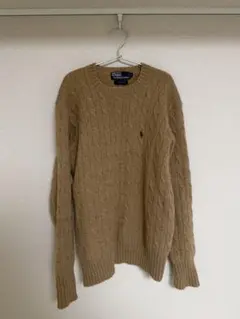ポロ ニットセーター ベージュ