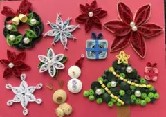 【お得】ペーパークイリング クリスマス モチーフまとめ売り
