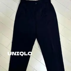 【ゆったりめ】ユニクロ 感動イージーパンツ ネイビー リラックスフィット
