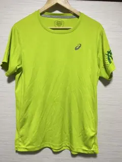 アシックス ランニング TシャツM イエロー 再光 ロゴトレーニング ウェア