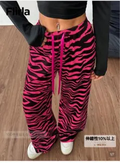 SHEIN ピンク ゼブラ柄 ギャル ルームウェア 韓国 Y2K 小悪魔