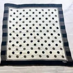 極美品✨ renoma レノマ スカーフ ロゴ ドット バンダナ ショールのサムネイル