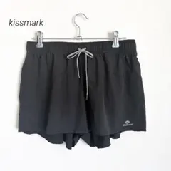 【美品】キスマーク ショートパンツ L ブラック ランニング トレーニングのサムネイル