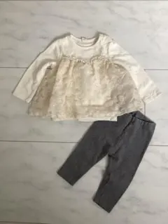 nico rito レイヤード　レース　トップス　レギンスセット