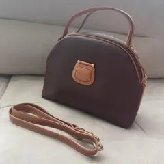 courreges ショルダーバッグ 2way ドーム型 型押し フランス製