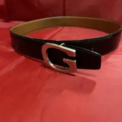 グッチ GUCCI ベルト Gバックル レザー シルバー ロゴ メンズ