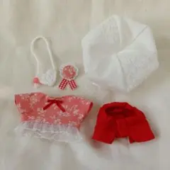 【Sale】ぬい服　ちびぬい服　赤パンツコーデ　NO54
