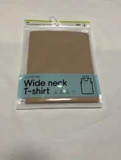 GUスタイルドライ　フリーカットワイドネック T（ノースリーブ）L ベージュ