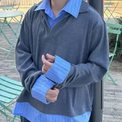 レイヤードライクプルオーバーシャツ