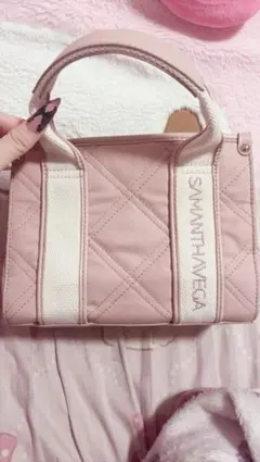Samantha Vega キルティング ショルダーバッグ ピンクのサムネイル