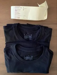 【無印良品】紳士　脇に縫い目のない　２枚組　クルーネック半袖Ｔシャツ　Lサイズ