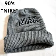 90's NIKE rib knit cap キャップ ビーニー vintage