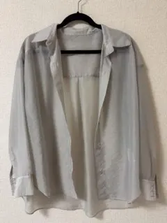 Mystrada シアーシャツ ブラウス グレー 38