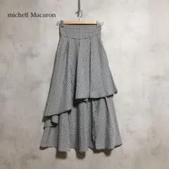 michell Macaron ミシェルマカロン チェックアシメントリースカート