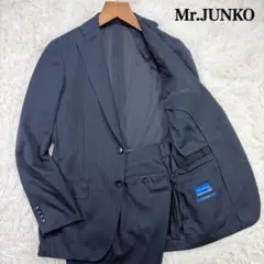 【ウォッシャブル】ミスタージュンコ セットアップスーツ ストライプ ネイビーA7