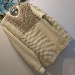 INHERIT クリーム色 ニットセーター