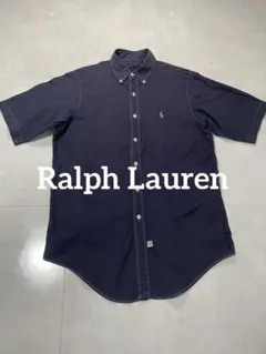 Ralph Lauren ラルフローレン 半袖シャツ M ネイビー ポニー刺繍のサムネイル