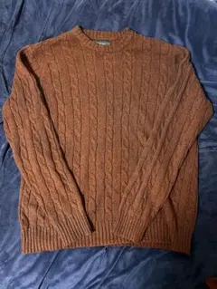 croft&barrow ケーブルニットセーター M ブラウン