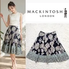 MACKINTOSH LONDON 総柄 花柄 フレアスカート 38 ミモレ丈