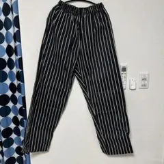 Dickies ブラック・ホワイトストライプ ワイドパンツ