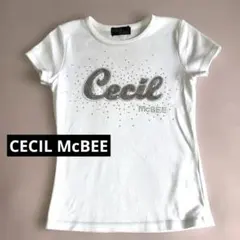 8/1終了。早い者勝ち！【美品⭐️】Cecil McBee スパンコールTシャツ白